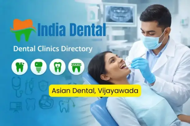 Asian Dental clinic in Vijayawada listed on India Dental directory with dentist performing dental treatment on a patient